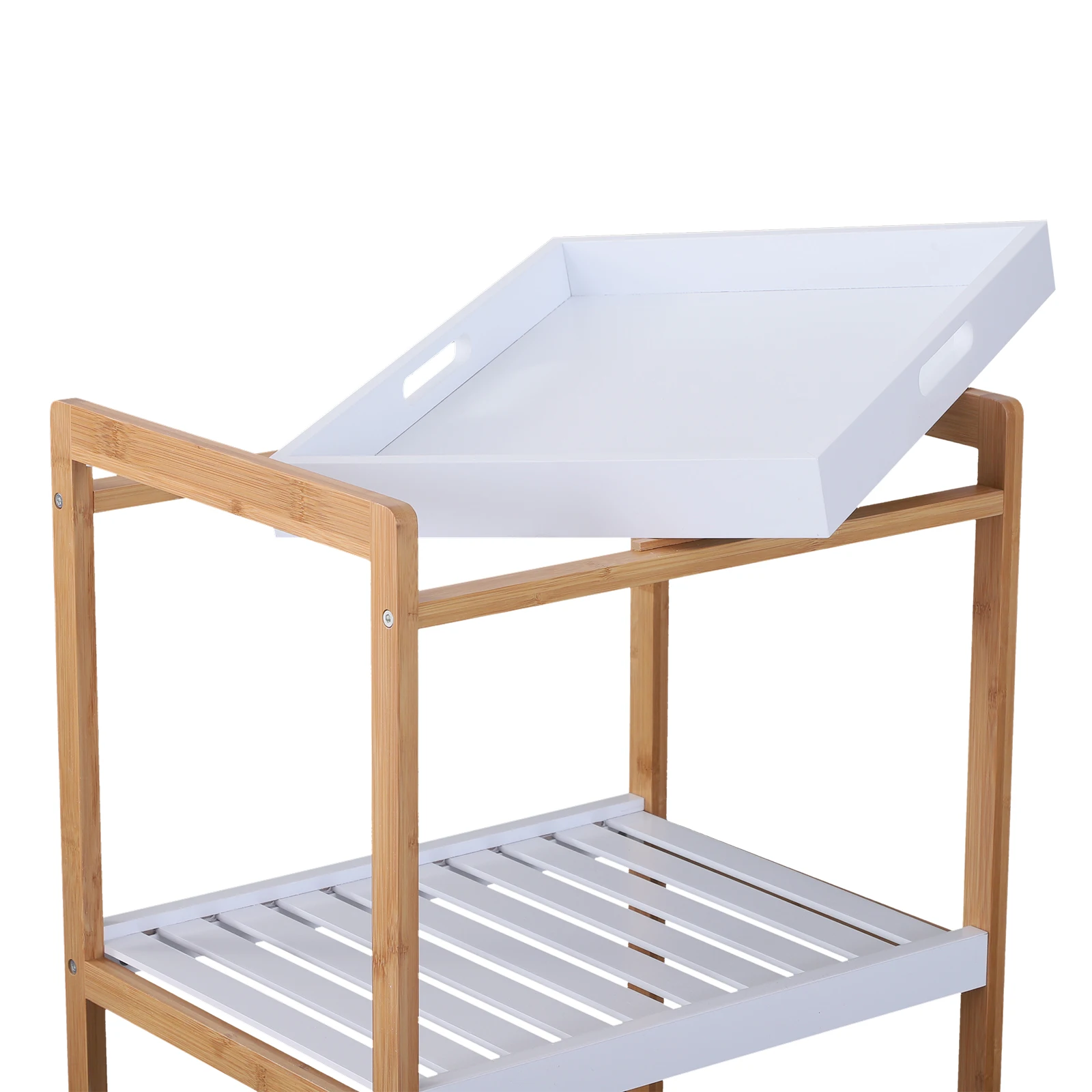 3 Tiers Bamboo Kitchen Trolley Cart Mobile Storage Rack With Kitchen Storage Trolley Wheels