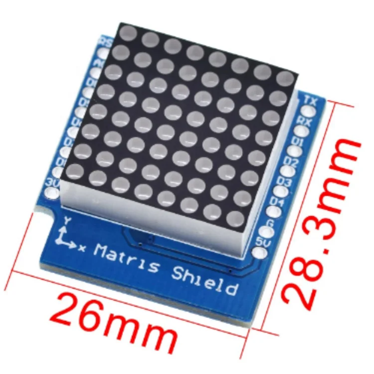 Matrix TM1640 LED Shield V1.0.0 for WEMOS D1 Mini Digital Signal Output Controller Module 8x8 Dot Board Control Expansion Module