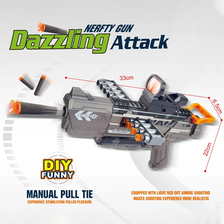 Soft Bullet Gun Soft Foam Bullet Blaster Toy air soft Gun  And Weapons Army Shell Ejecting Toy Metal Guns