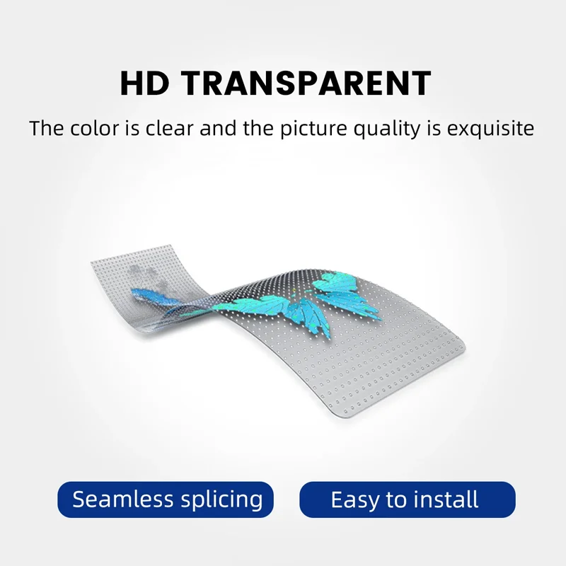 Indoor Glass Window transparent LED film display P3.91 mall Bar Glass Led Transparent panel Display Screen