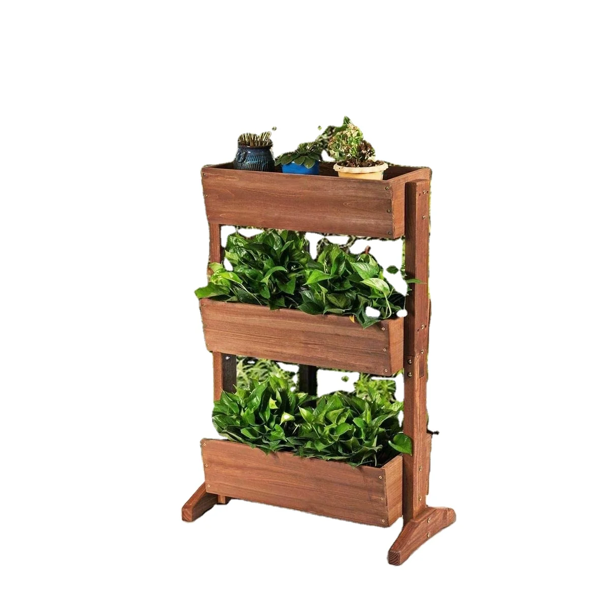 3-Tier Raised Garden Bed Vertical Free Standing Elevated Planter Patio Outdoor