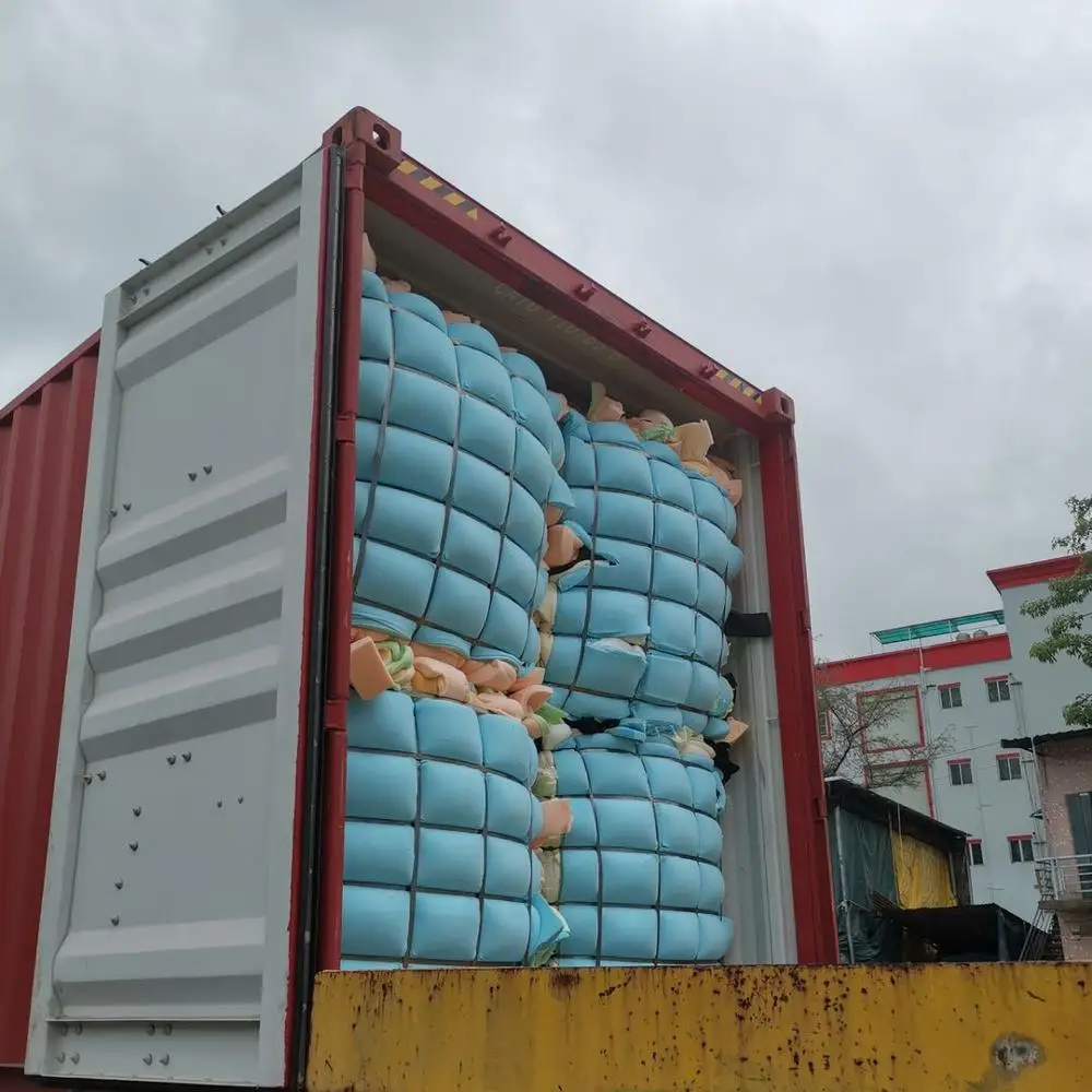 China Heyi high density polyurethane foam soft PU scrap sponge expandable granules recycling