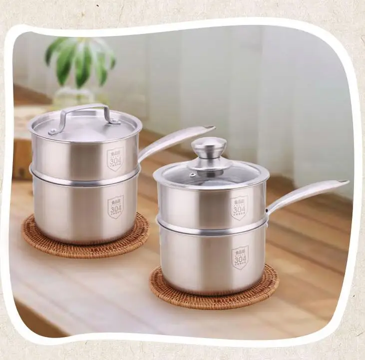 Cooking Pot Cookware Set Glass Lid 304 Stainless Steel food grade non stick pot kitchen tools Christmas new year