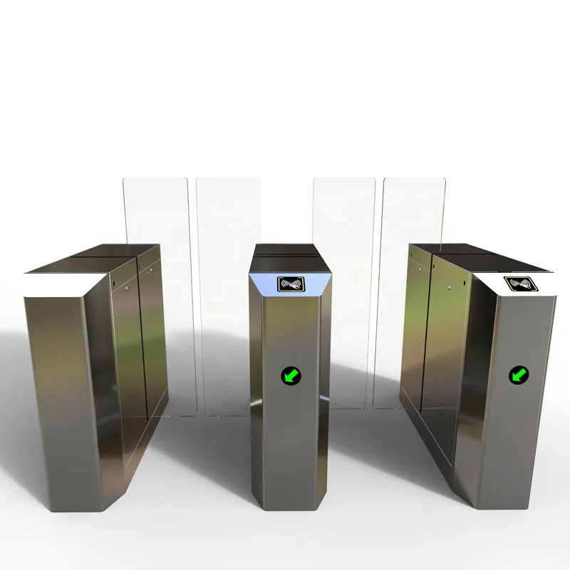 Security Automatic Acrylic Glass Pedestrian QR Code Scanner Sliding Barrier Turnstile Access Control System Gate For Gym