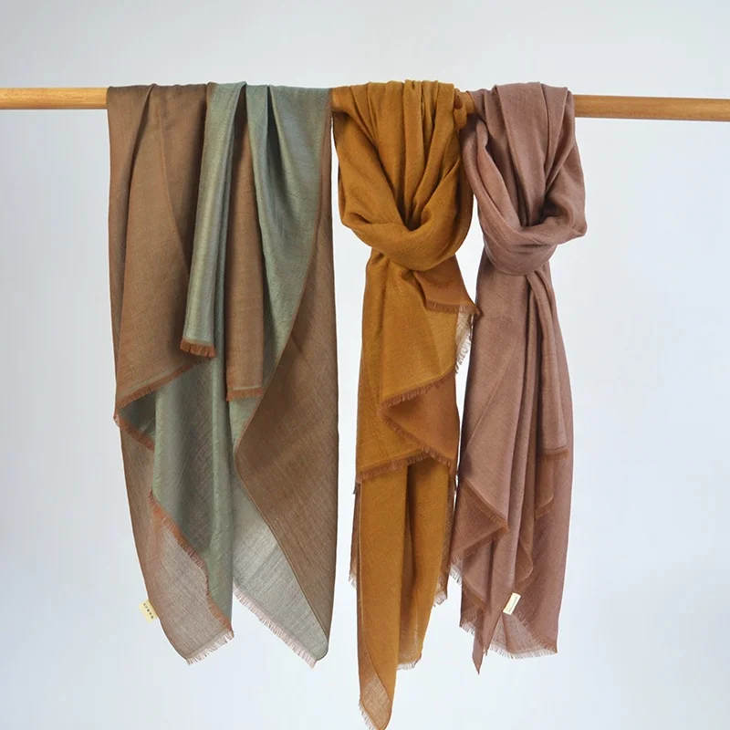 thin style 200s inner mongolian cashmere scarf custom winter women warm tassel pashmina cashmere scarves shawl