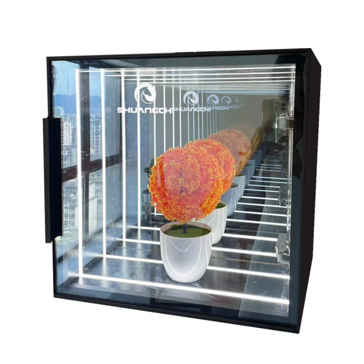 Modern Luminous Display Cabinet mirror decorative cabine glass display case for whisky display