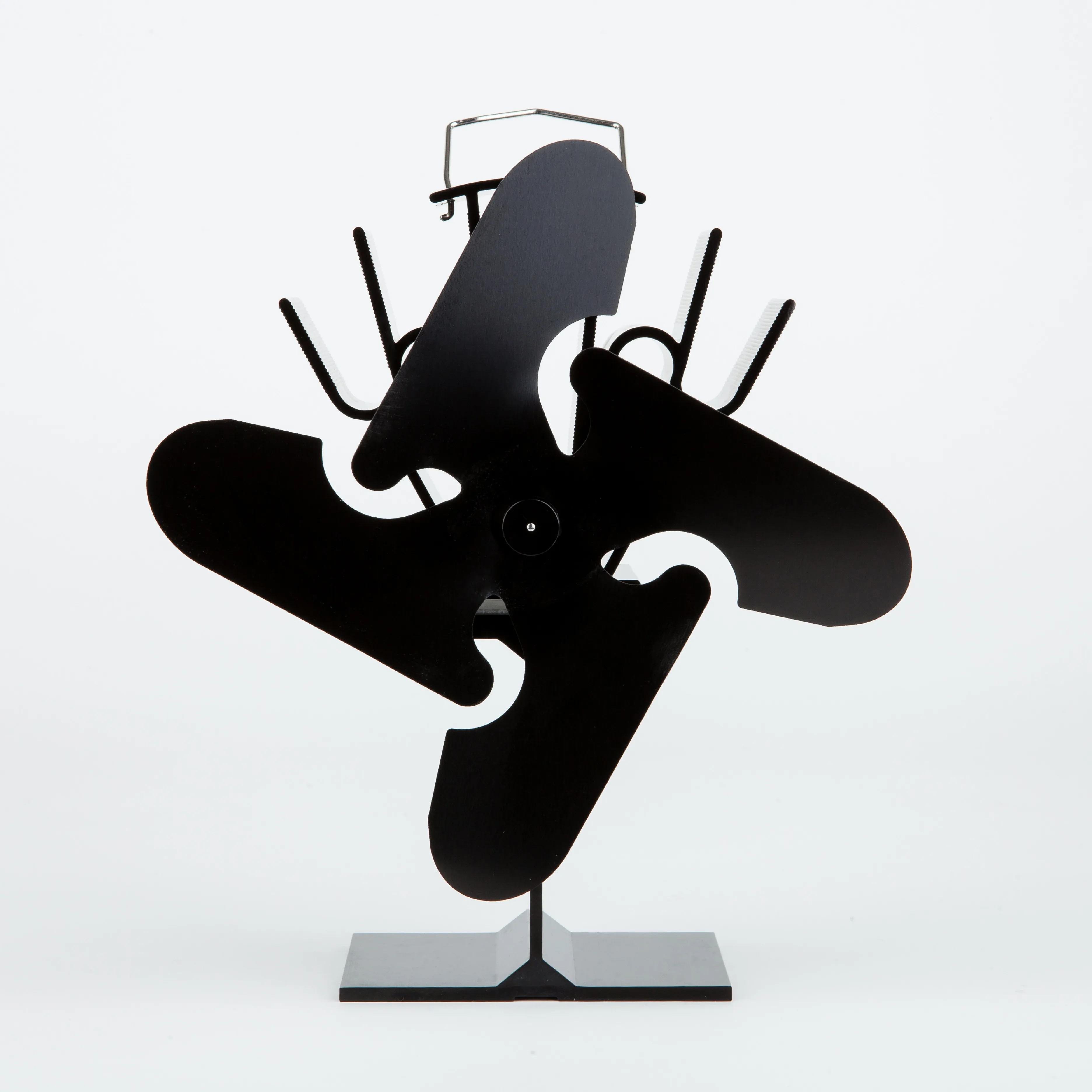 Winter Outdoor Camping Warm Up Heater Gas Pellet Fireplace Stove Fan Heat Powered 4 Blades Exhaust Ecofan Wood Stove Fan