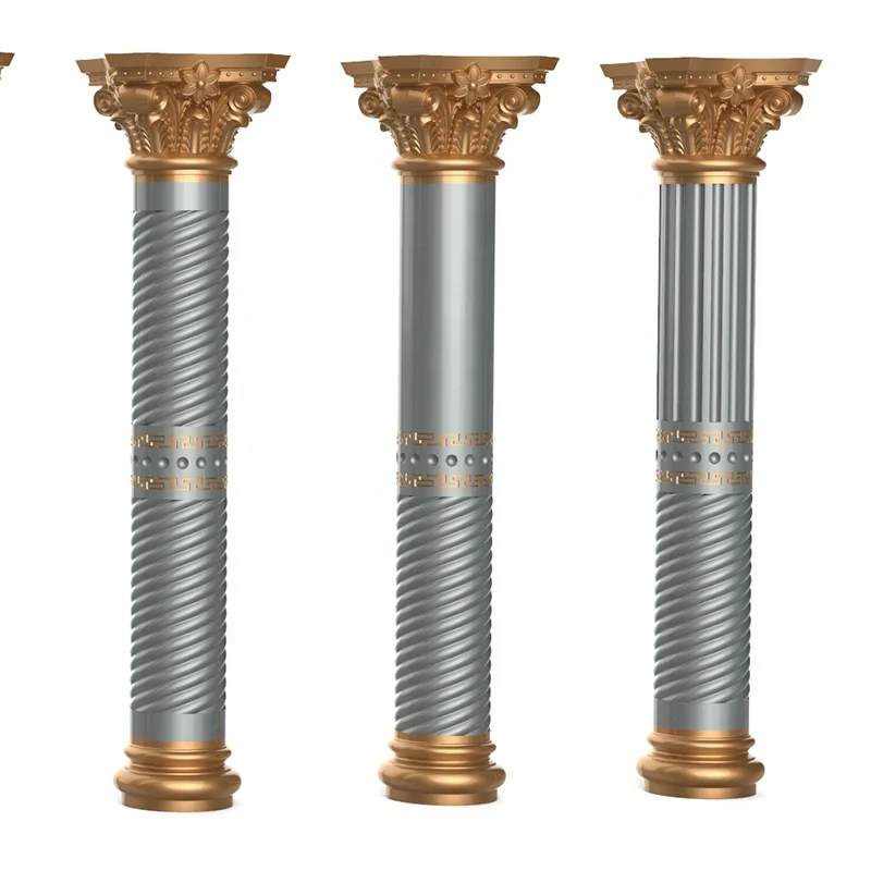 Factory Directly Sales concrete molds house moulds for round adjustable sculpture pillars decorative plastic column construction