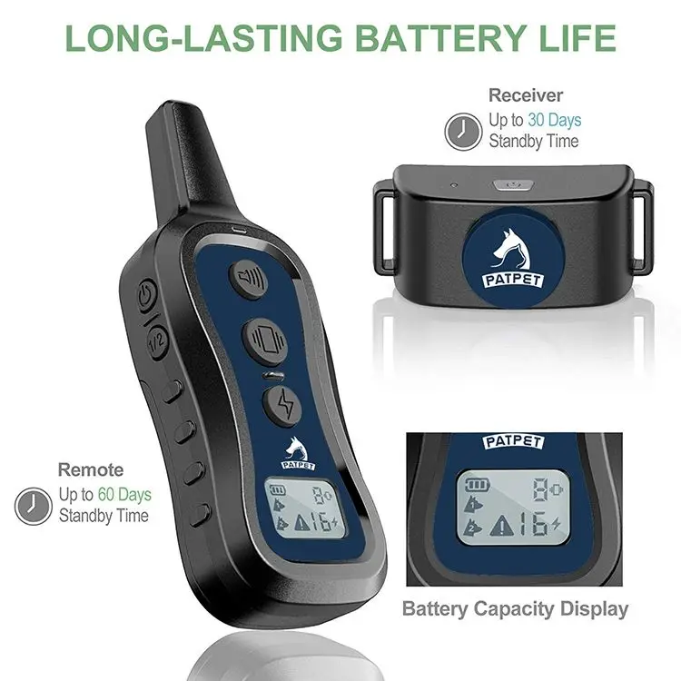 Patpet 3 In 1 800M Electric Dog Training Collar For Pet Dog