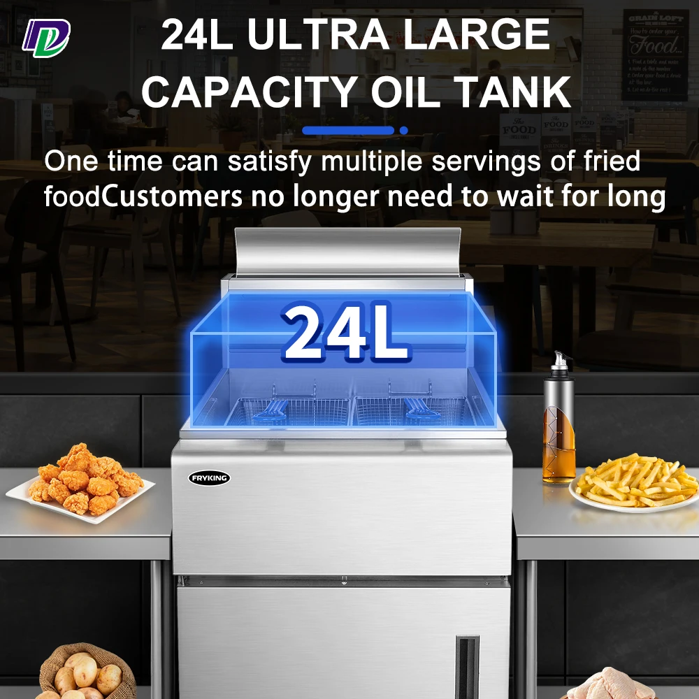Deep Fryer Gas Commercial Restaurant Deep Fryer Machine Gas Deep Fryer With Temperature Regulator