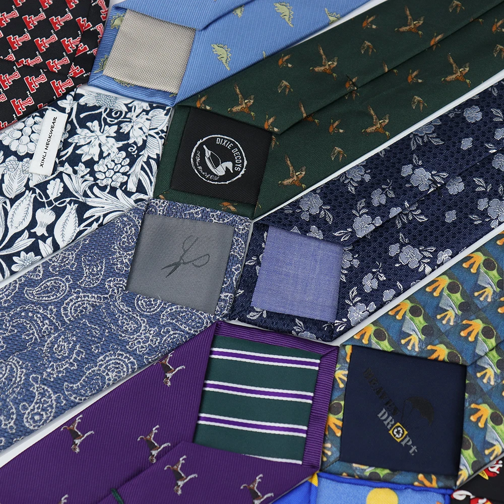 Wholesale Classic Striped Mens Neckties 2024 Microfiber Ties Masonic Tie With Custom Logo