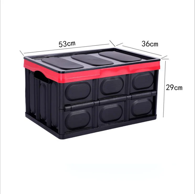 Strong support Plastic foldable collapsible household storage box car trunk organizers for car shopping