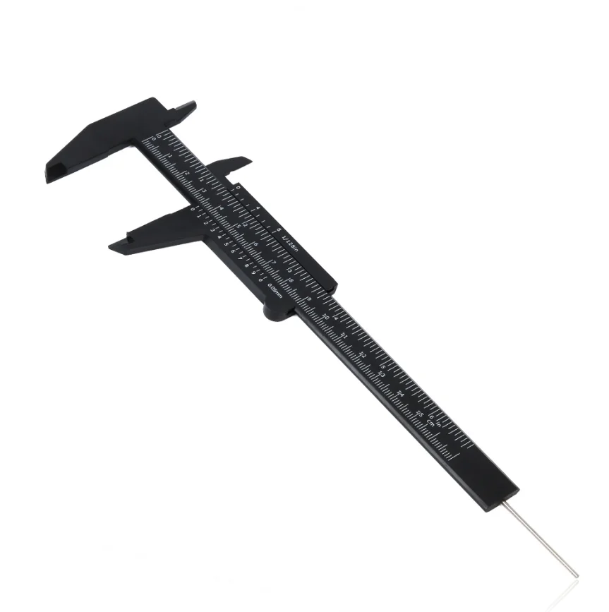 Professional Microblading Measuring Tool Plastic Vernier Calipers Black Microblading Measuring Ruler
