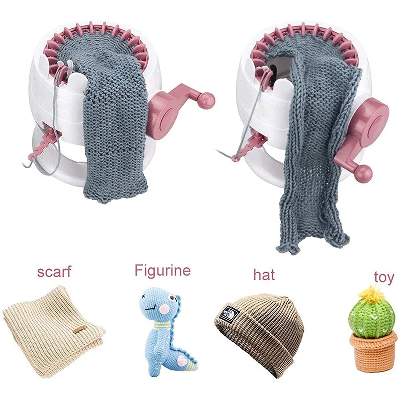 Smart Weaver Knitting Round Loom, 22 Needles Knitting Loom Machines Weaving Loom Kit for Sock, Hat