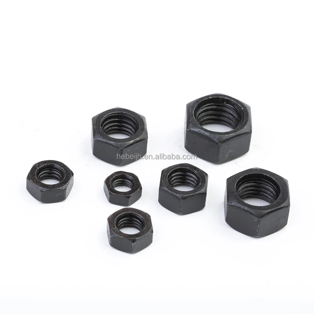 High strength black hexagonal nut 8.8ax 10.9 hexagonal nut strong steel stainless steel nut