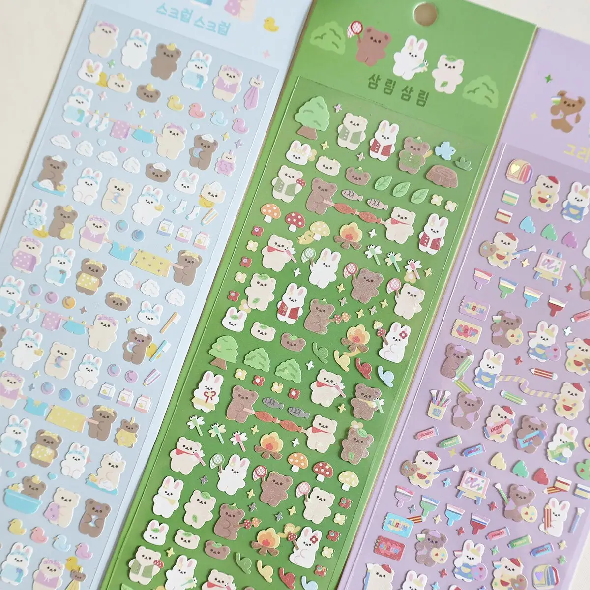 Cartoon Reward Stickers Korean Small Paste 3d Three-Dimensional Cute Bubble Stickers Korean Version Stickers