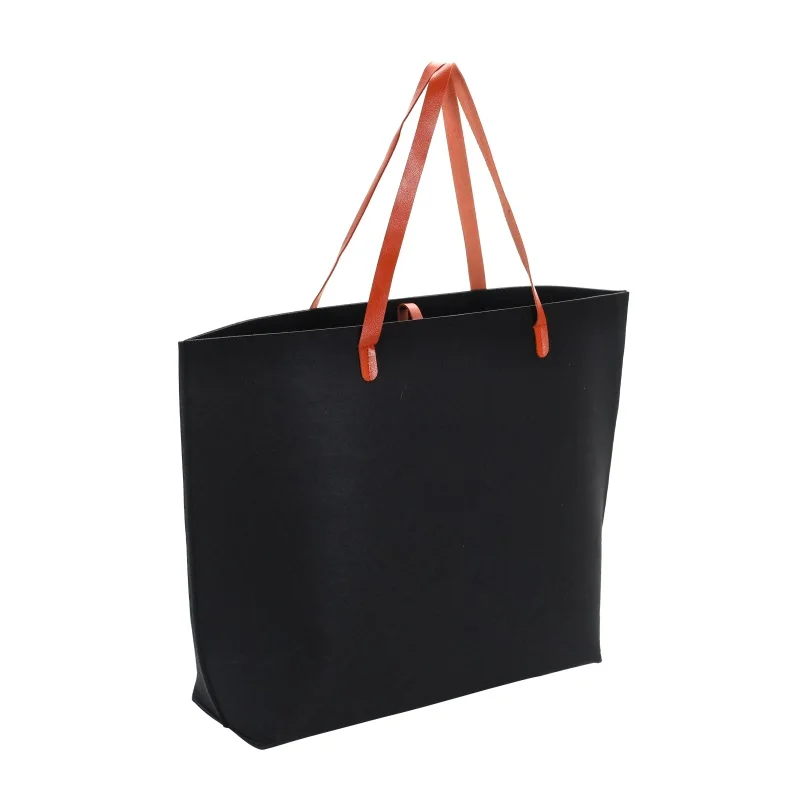Large size 100% wool felt shopping tote bag gift bag fashion handbag shoulder bag