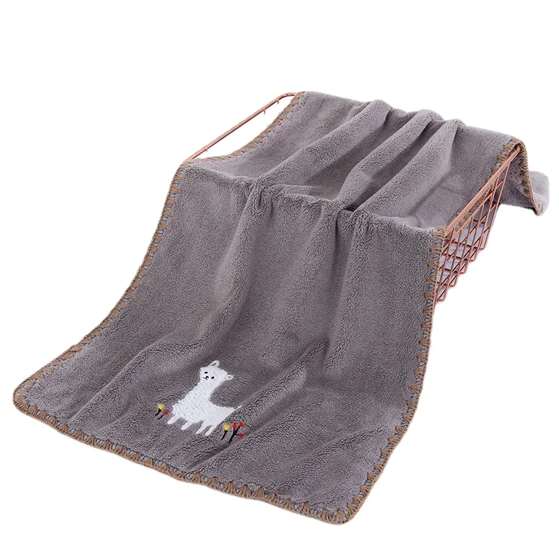 Fashion Cute Animal Pattern Bath Towel Soft and Comfortable Polyester Bath Towel for Children