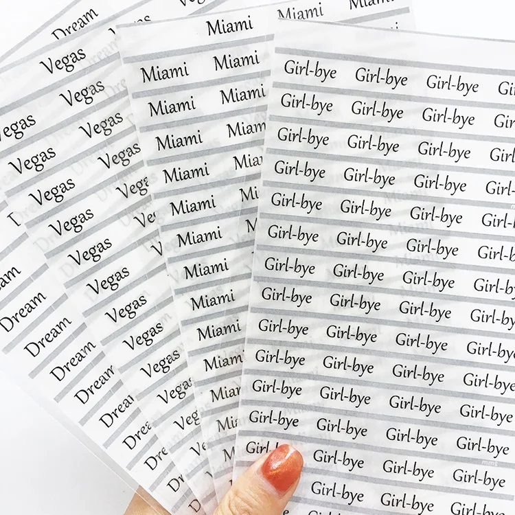 Custom private label for false lashes packaging Golden Silver Black printing adhesive glue names stickers