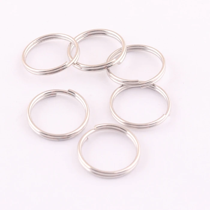 12mm small metal double split key ring for key chain accessories