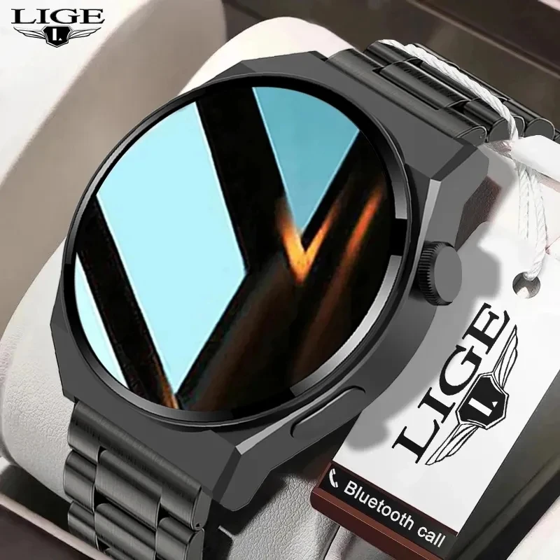 LIGE Watch HD Screen Watch For Men Smart Watch Bluetooth Calling Smartwatch 2023 Fashion Business Clock New Sports Wristwatches