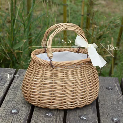 hot sale rattan portable flower basket