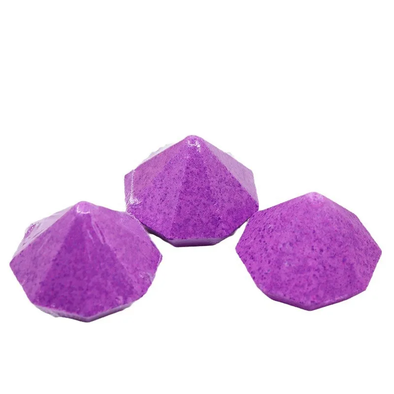Organic Ingredients Custom Beauty Diamond Shape Lavender Organic Bath Bombs Fizzers