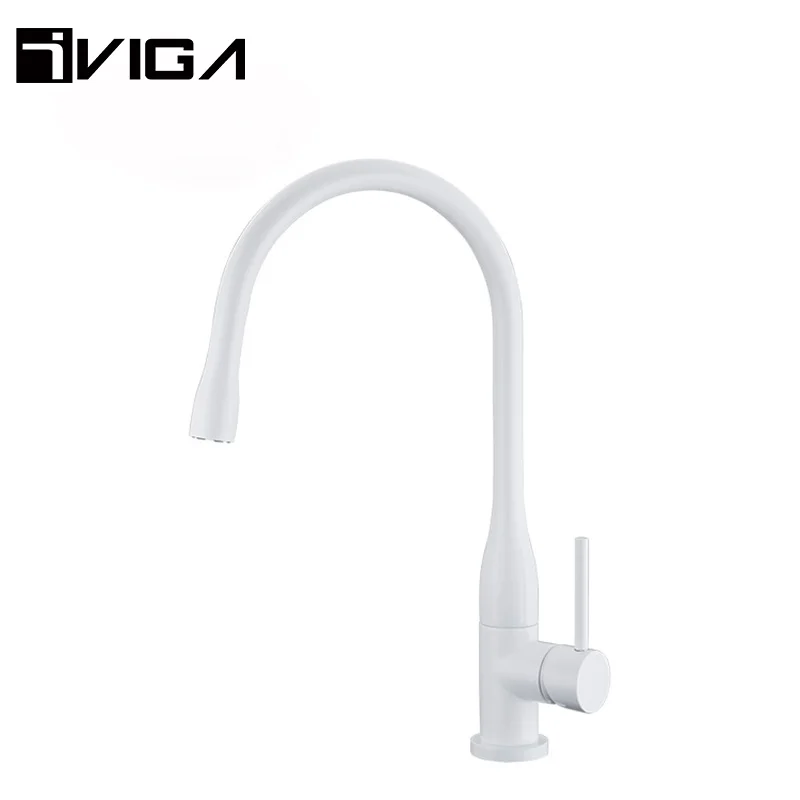 Modern High Quality Matt Black Brass Metal Mixer Taps Kitchen Sink Faucet