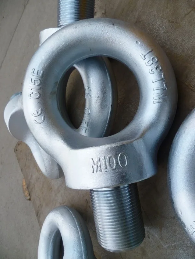 Carbon Steel Drop Forged Galvanized Lifting Eye Screw 1168 Fasteners lifting Eye bolt