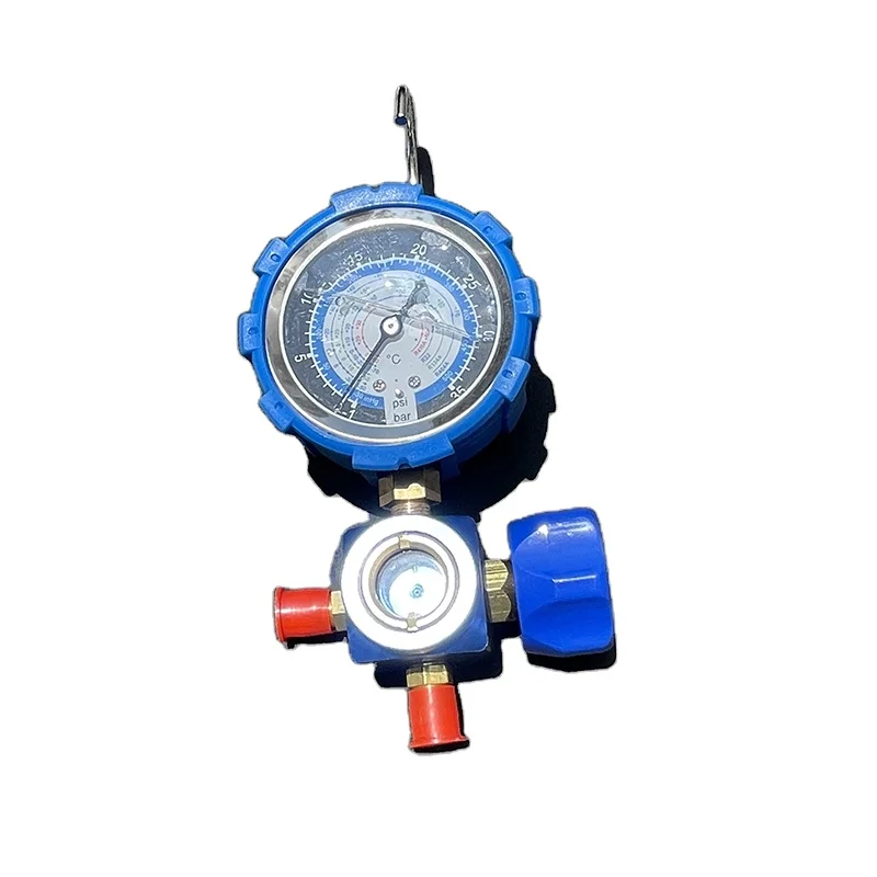 Factory price  Manifold Gauge Manometer 500psi & 2*Valve for Air Condition R12 R502 R22 R410