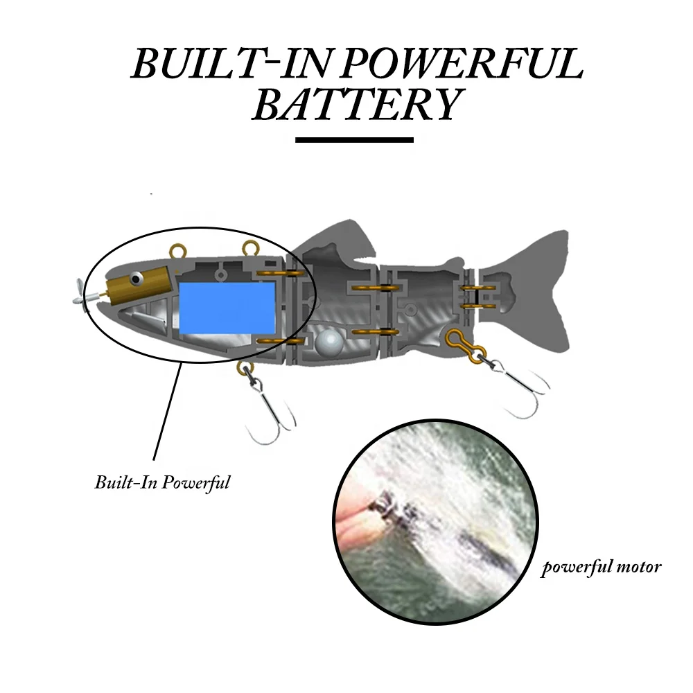 9cm/13cm Self-swimming Propeller-driver Bait Fishing Electronic LED Rechargeable Robotic Lure