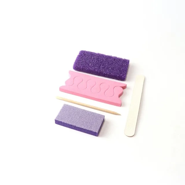 Complete Mini Nail Care Kit Professional Full Set 5 Pcs Disposable Manicure Pedicure Kit Acrylic Poly Gel Nail Tools 500 Set/Box