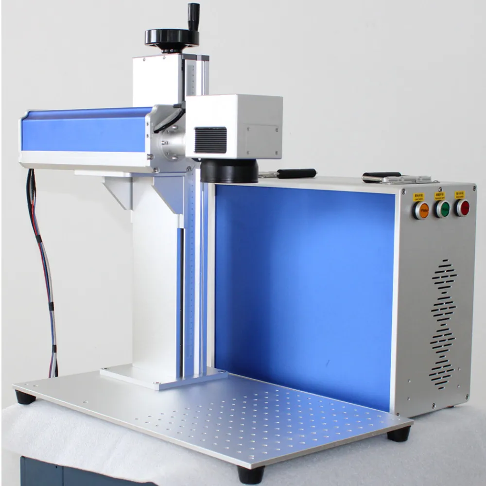 ZODO 20w 30w 50w Portable split type fiber laser marking machine for anti-loss tag key chain number tag