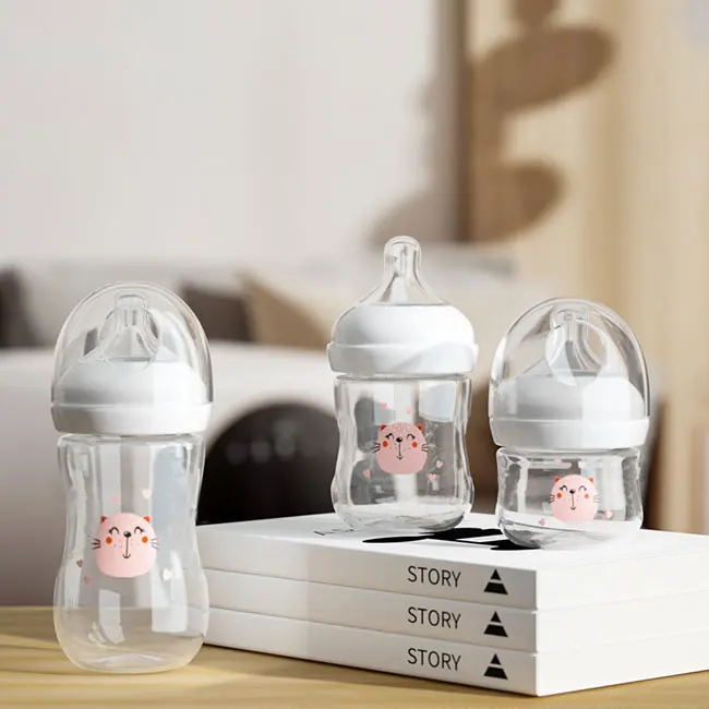 Feeding Articles Baby Bottle Wide Neck Feeding Care BPA Free Silica Gel 240ML Technology Low Price Water Bottle