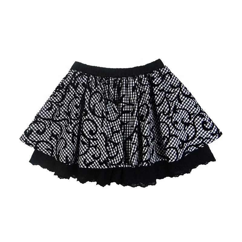 Gabby Loop Kids Girls Summer Flock Print Swing  Dress  Children Tutu Skirts Pleater Short Skirt