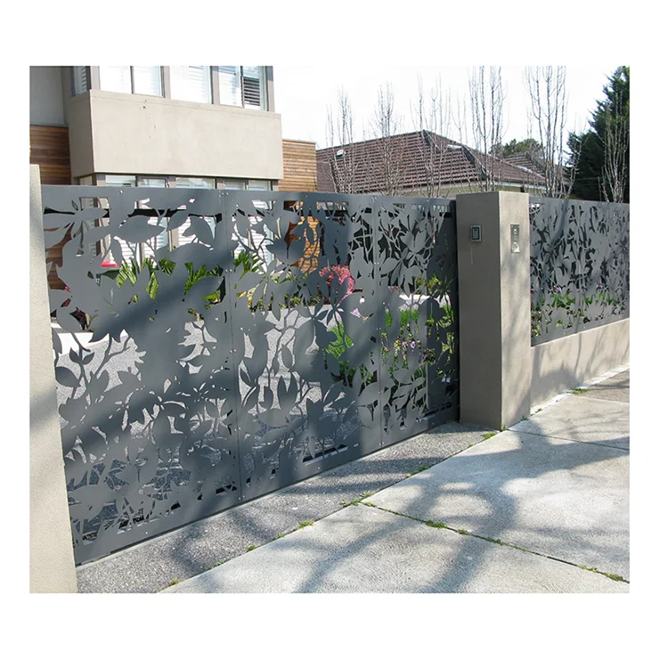 Customized Laser Cut Perforated Aluminum Fence Panel Decorative Garden Fence Metal Dividing Panels For Iron Garden