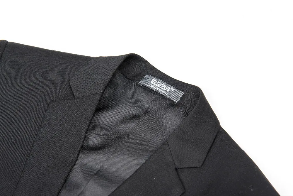 Wholesale men black suit official business top coat and pants 2 pcs set factory direct