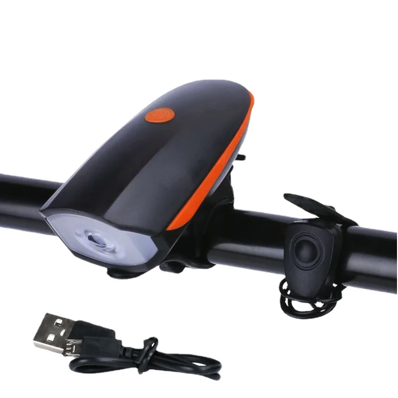 Headlight Rechargeable Night Rider Flashlight Horn Accessories Cycling Equipment