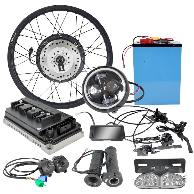 Electric motorcycle Conversion Kit Rear Hub Motor 6000 watt 72v 6000w Rear Wheel Motorcycle Kits