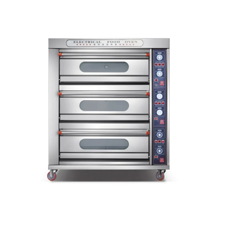 Professional Chinese Electric Deck Oven 3 Decks and 6 Trays New Condition Commercial Kitchen Equipment for Restaurants