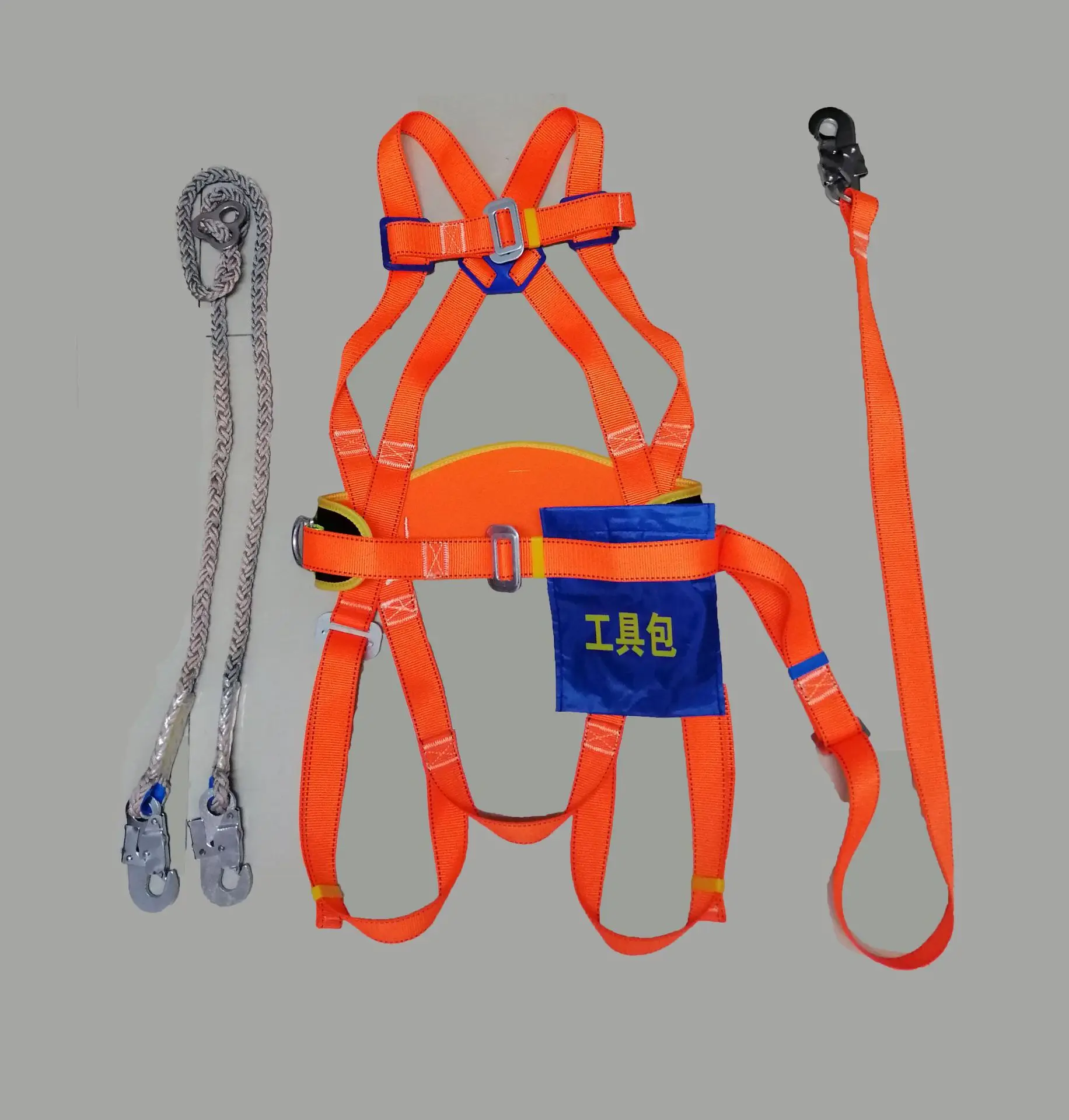 
Polyester plate hook nylon rope full body electrical safety belt for outdoor falling prevention  (62366271168)