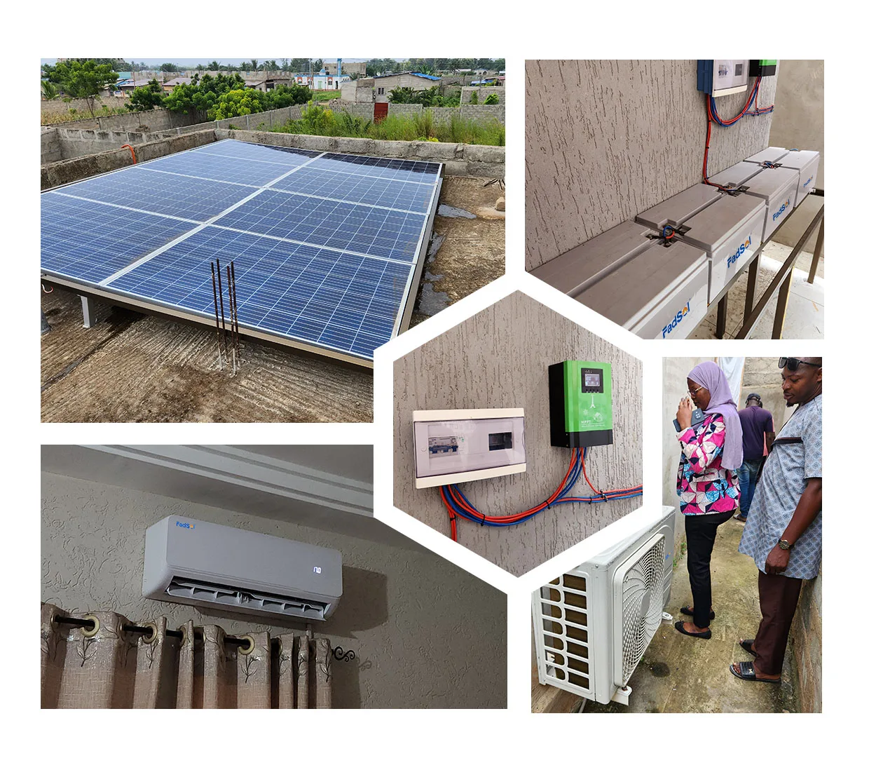 Solar Airr Conditioner Split System 18000BTU DC 48V Hybrid Solar AC Air Conditioner System