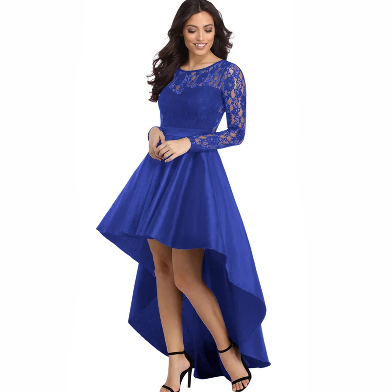 OXGIFT Wholesale Red black blue lady modest elegant formal gowns for women evening dresses 2023