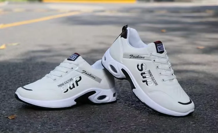 KUNTAI leather upper shoes men quality walking style sneakers thick soles comfortable customization running shoes boys