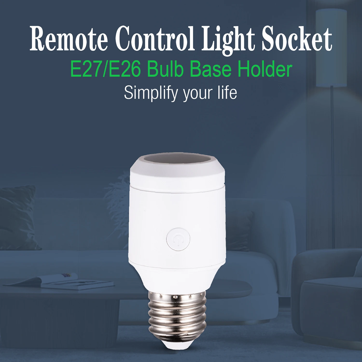 Wireless Remote Control E26 E27 Light Socket with Switch Remote On Off Light Switch Kit for LED Bulbs and Fixtures