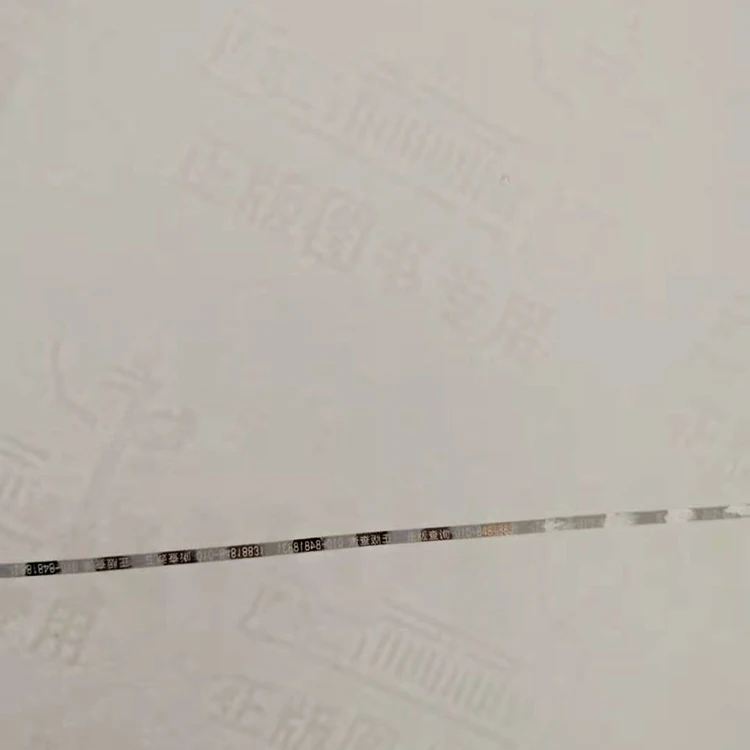 Factory direct selling high quality A4 security paper with security watermark 85 Gsm with silver security thread