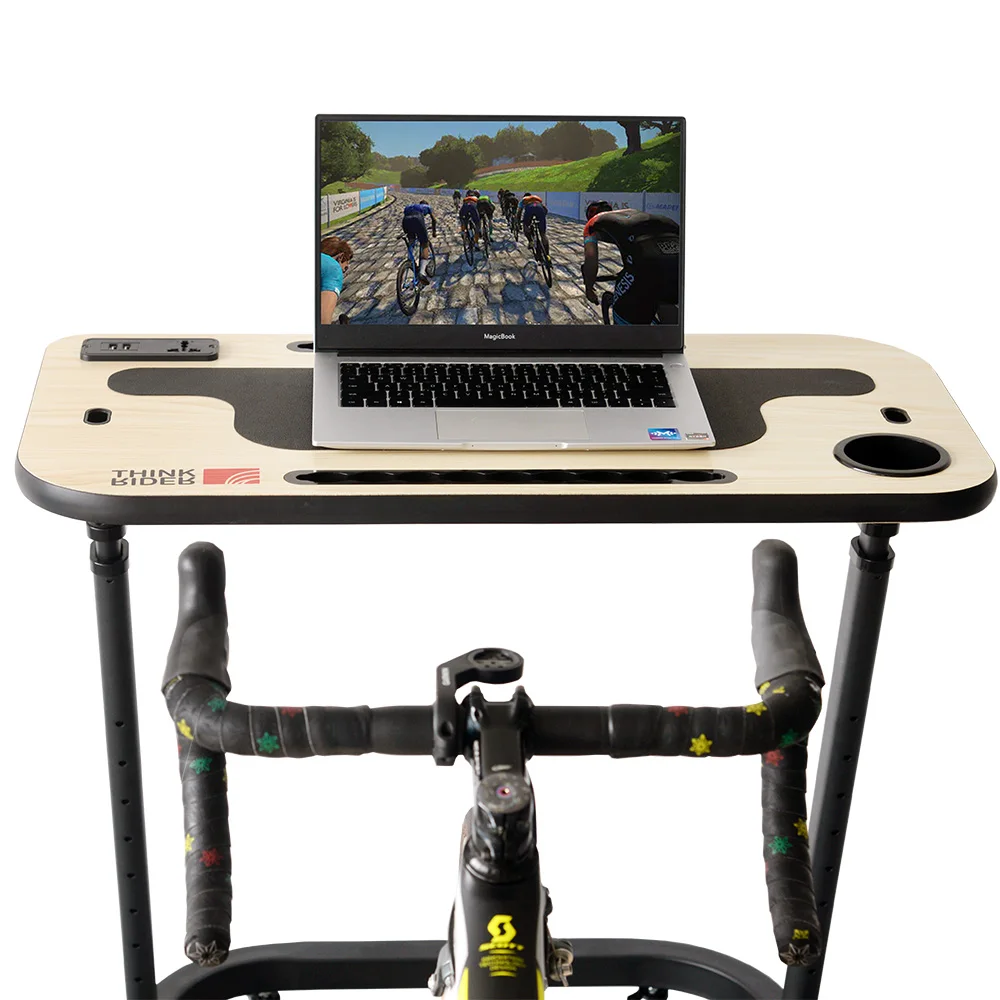ThinkRider Height Adjustable Indoor Cycle Bike Trainer Table Desk Laptop