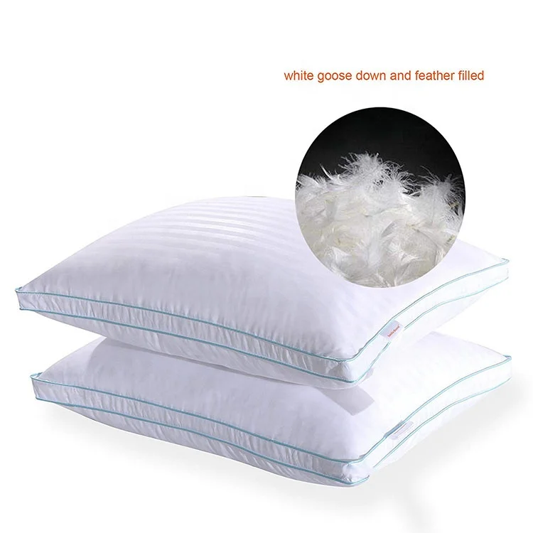 Cheap Price Five Star white Goose Down Pillow Hilton Hotel Pillow stereo pillow