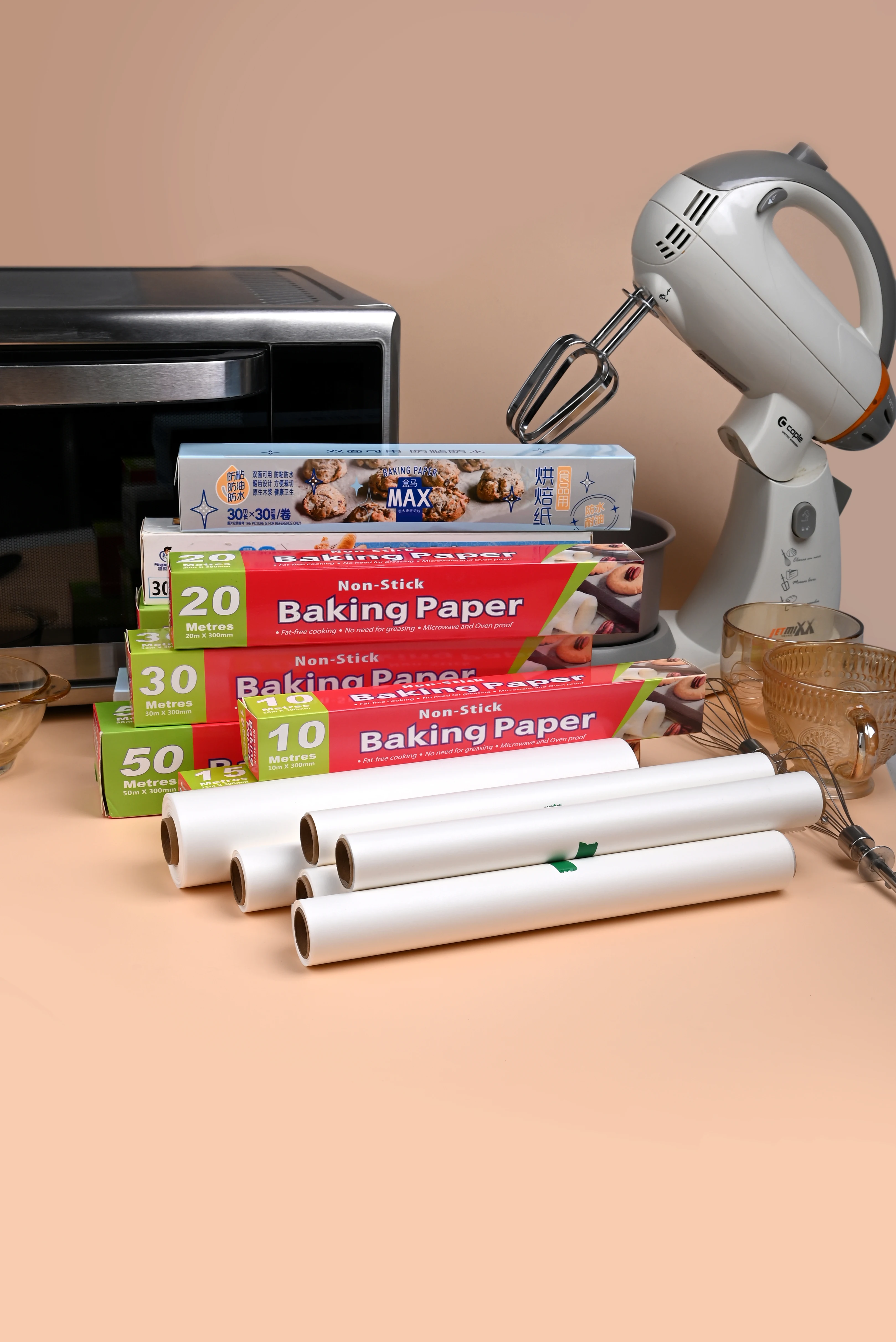 Manufacturer Custom Printed Logo Non Stick Baking Paper Roll Jumbo Rolls Parchment Bake Papers Sheet