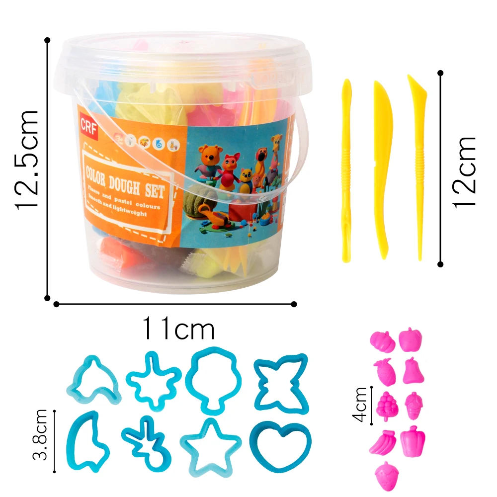 2024 Hot sell Air Dry Clay Kit Magic Ultra Light clay Diy modeling clay with tools for boys and girls color boxes